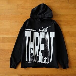 Barriers Worldwide Neighborhood Threat Graphic Hoodie Black M Protest Streetwear